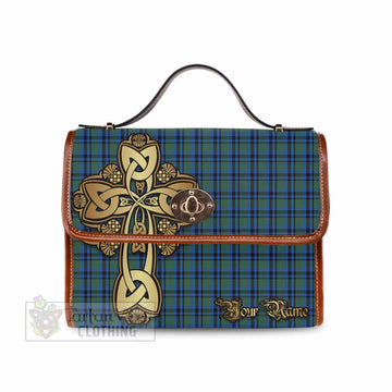 Falconer Tartan Waterproof Canvas Bag Golden Thistle Celtic Cross Style