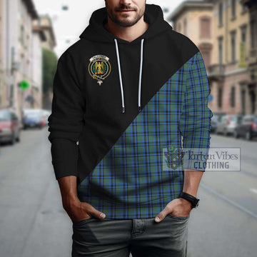 Falconer Tartan Hoodie with Family Crest and Military Logo Style