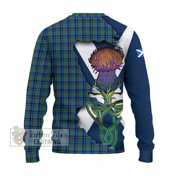 Falconer Tartan Family Crest Knitted Sweater Scottish Thistle Celtic Inspired - Tartan Vibes Clothing