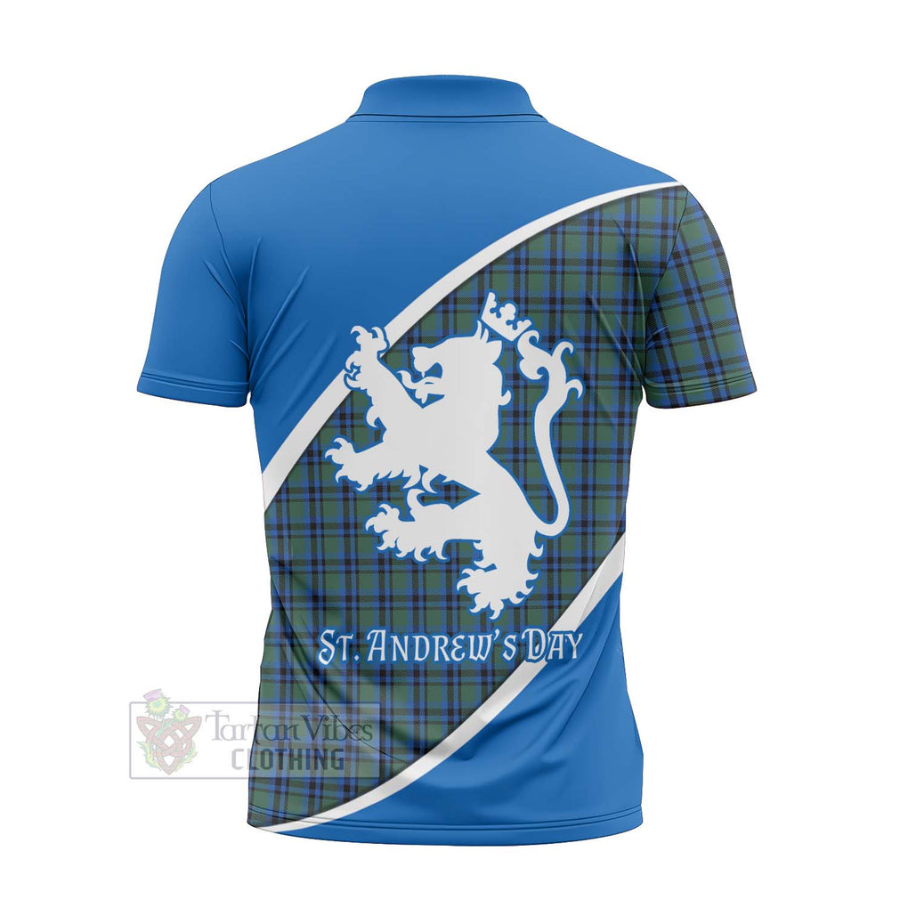 Tartan Vibes Clothing Falconer Family Crest Tartan Zipper Polo Shirt Celebrate Saint Andrew's Day in Style