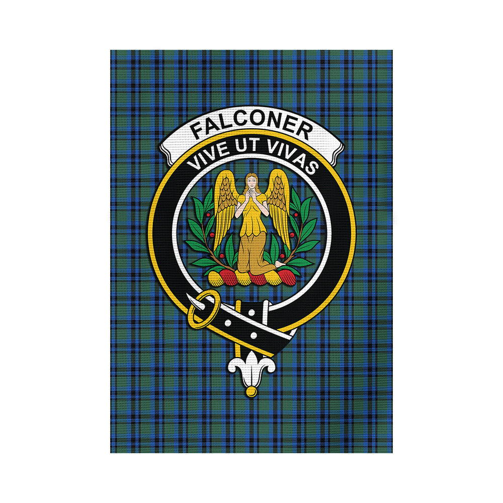 Falconer Tartan Flag with Family Crest - Tartan Vibes Clothing