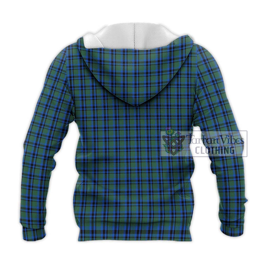 Falconer Tartan Knitted Hoodie with Family Crest DNA In Me Style - Tartanvibesclothing Shop