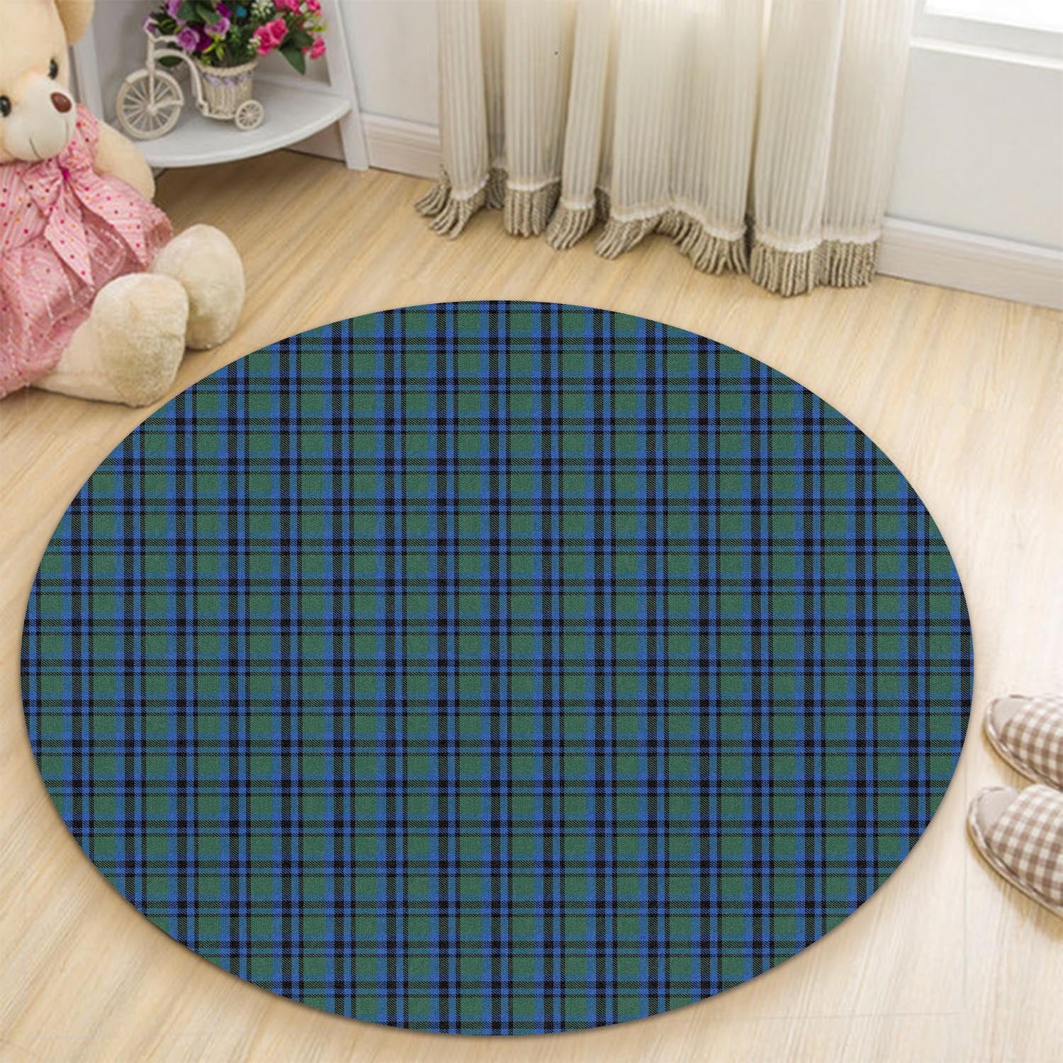 Falconer Tartan Round Rug - Tartanvibesclothing