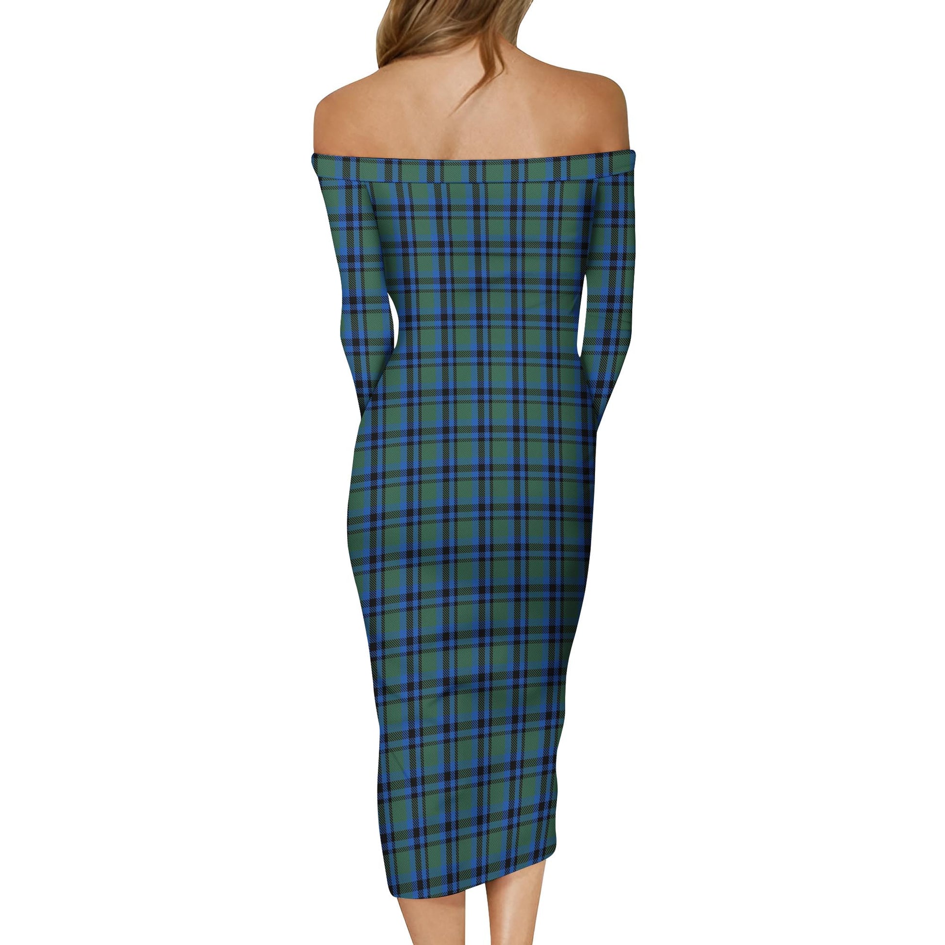 Falconer Tartan Off Shoulder Lady Dress - Tartanvibesclothing