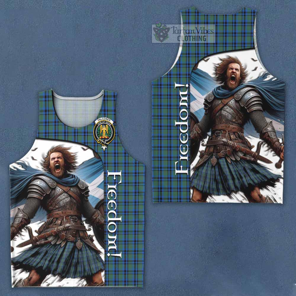 Tartan Vibes Clothing Falconer Crest Tartan Men's Tank Top Inspired by the Freedom of Scottish Warrior