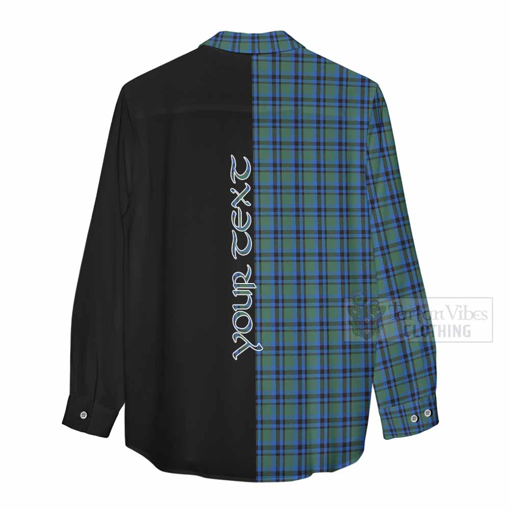 Tartan Vibes Clothing Falconer Tartan Women's Casual Shirt with Family Crest and Half Of Me Style