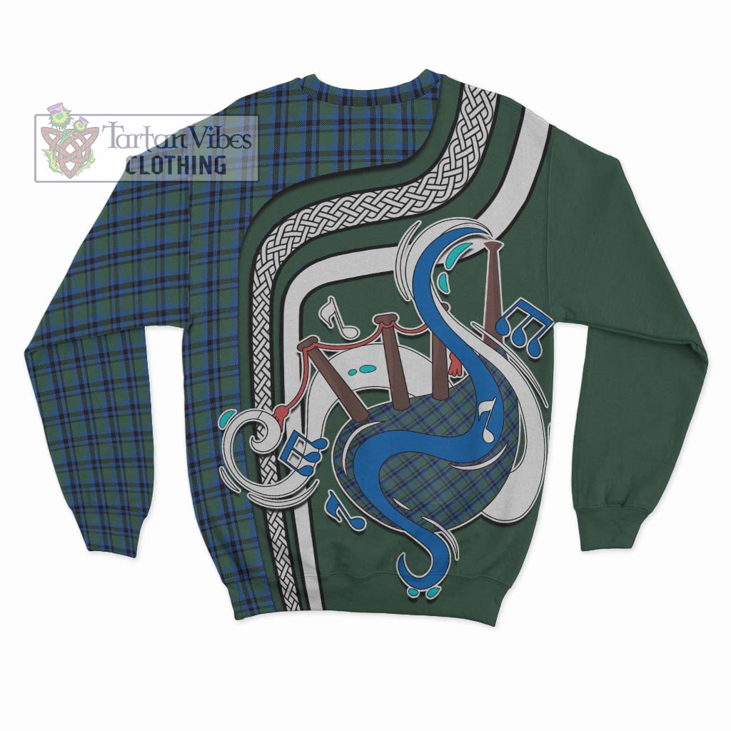 Tartan Vibes Clothing Falconer Tartan Sweatshirt with Epic Bagpipe Style