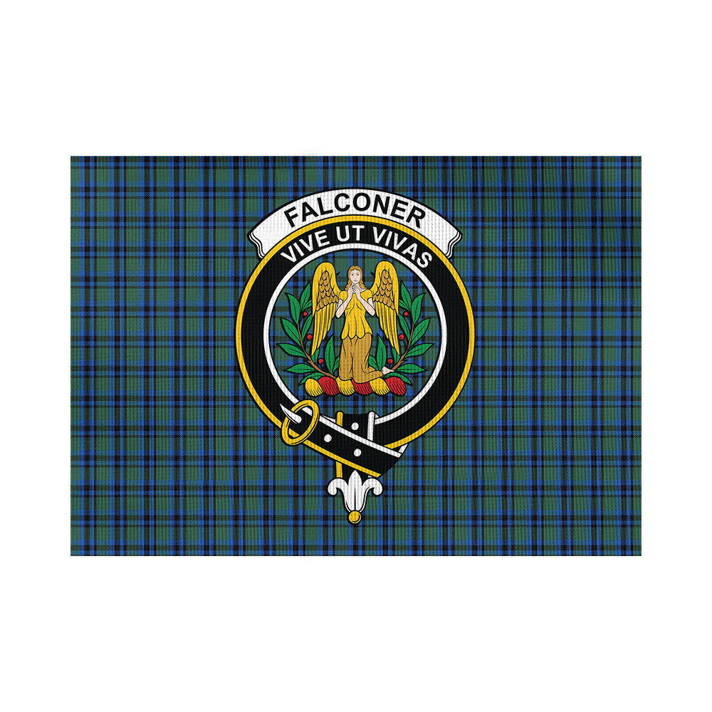 Falconer Tartan Flag with Family Crest - Tartan Vibes Clothing