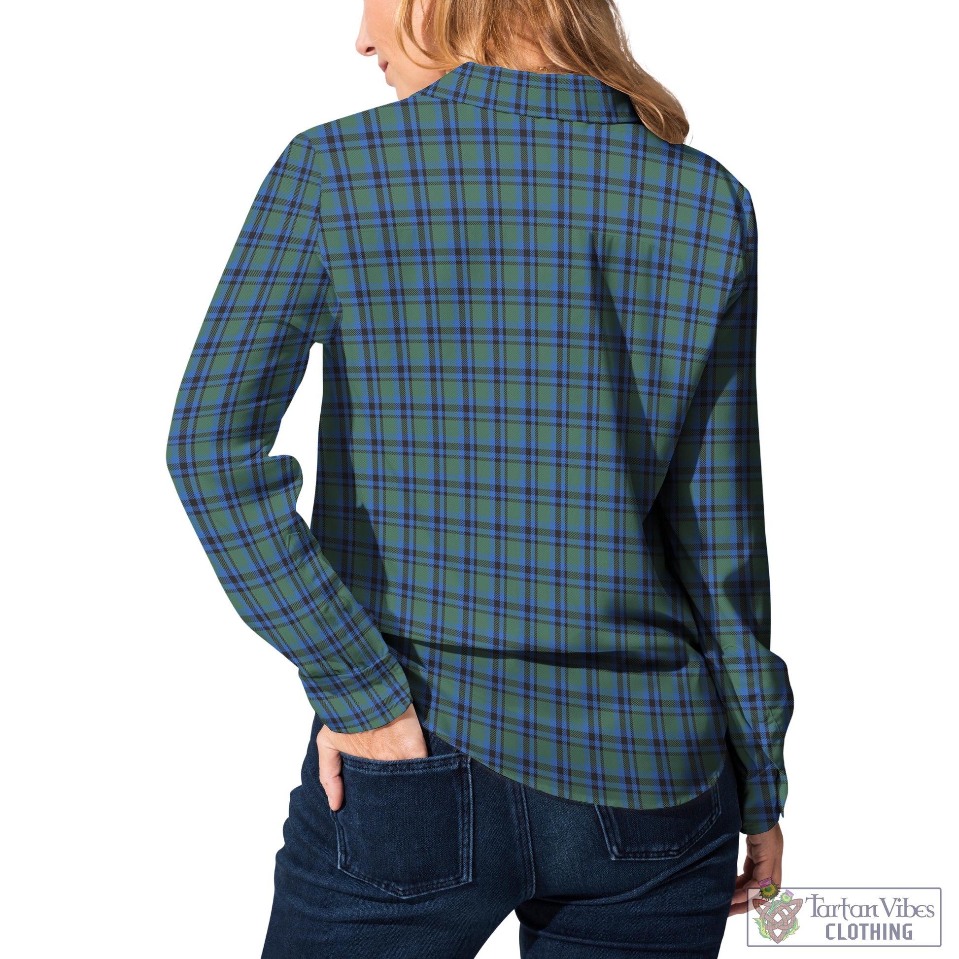 Tartan Vibes Clothing Falconer Tartan Womens Casual Shirt with Family Crest