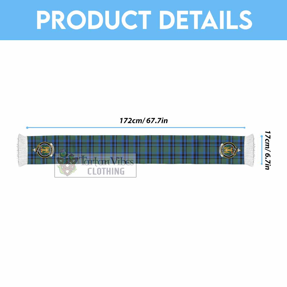 Falconer Tartan Ruffneck Scarf with Family Crest - Tartan Vibes Clothing