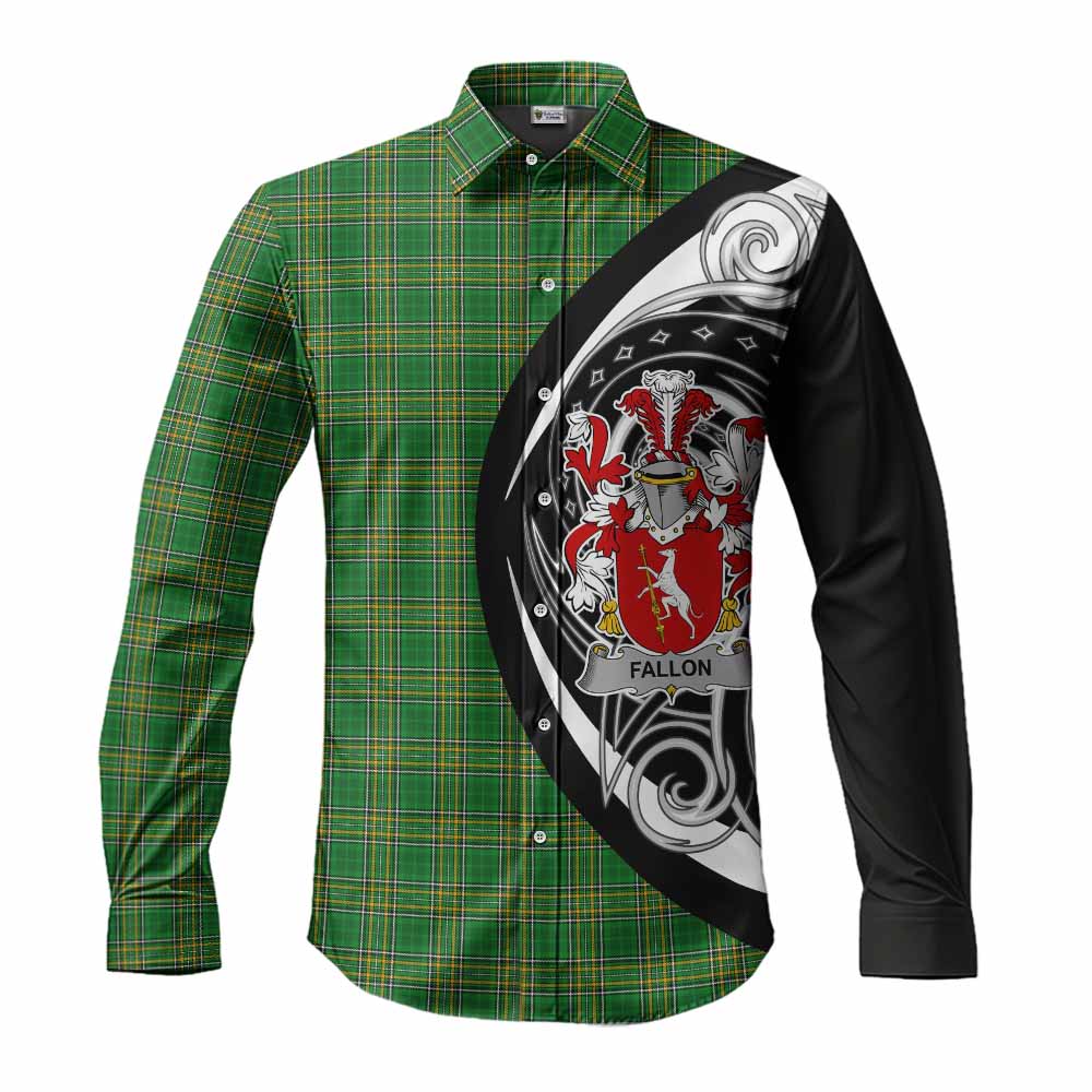 Fallon Irish Clan Long Sleeve Button Shirt Celtic Circle Style Men's Shirt S - Tartan Vibes Clothing