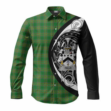 Falls Irish Clan Long Sleeve Button Shirt Celtic Circle Style Men's Shirt S - Tartan Vibes Clothing