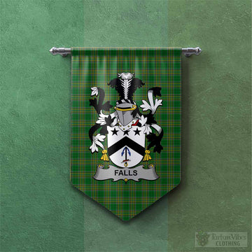Falls Irish Clan Tartan Gonfalon, Tartan Banner with Coat of Arms Chevron - Tartan Vibes Clothing