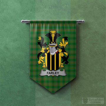 Farley Irish Clan Tartan Gonfalon, Tartan Banner with Coat of Arms Chevron - Tartan Vibes Clothing