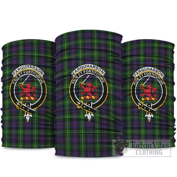 Farquharson Tartan Neck Gaiters, Tartan Bandanas, Tartan Head Band with Family Crest