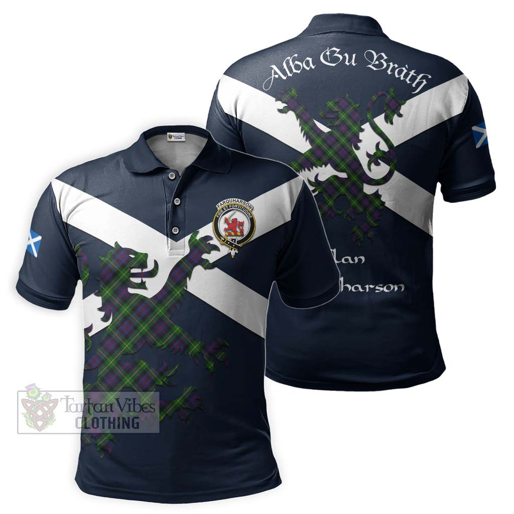 Tartan Vibes Clothing Farquharson Tartan Lion Rampant Polo Shirt – Proudly Display Your Heritage with Alba Gu Brath and Clan Name