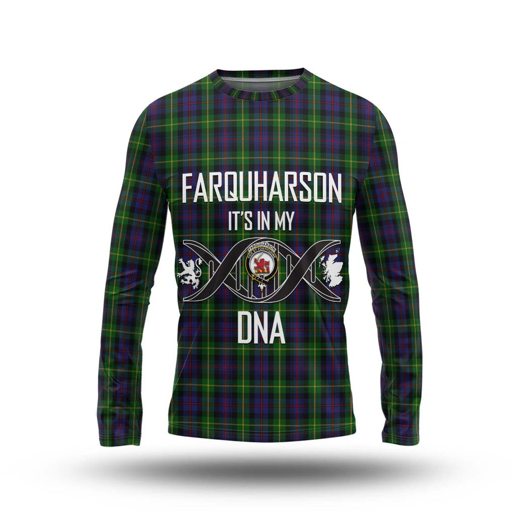 Farquharson Tartan Long Sleeve T-Shirt with Family Crest DNA In Me Style Unisex - Tartan Vibes Clothing