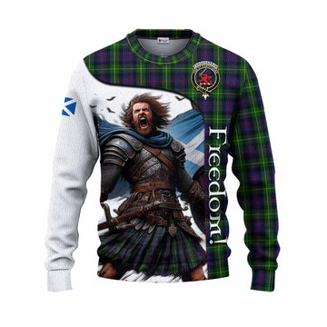 Farquharson Crest Tartan Knitted Sweater Inspired by the Freedom of Scottish Warrior