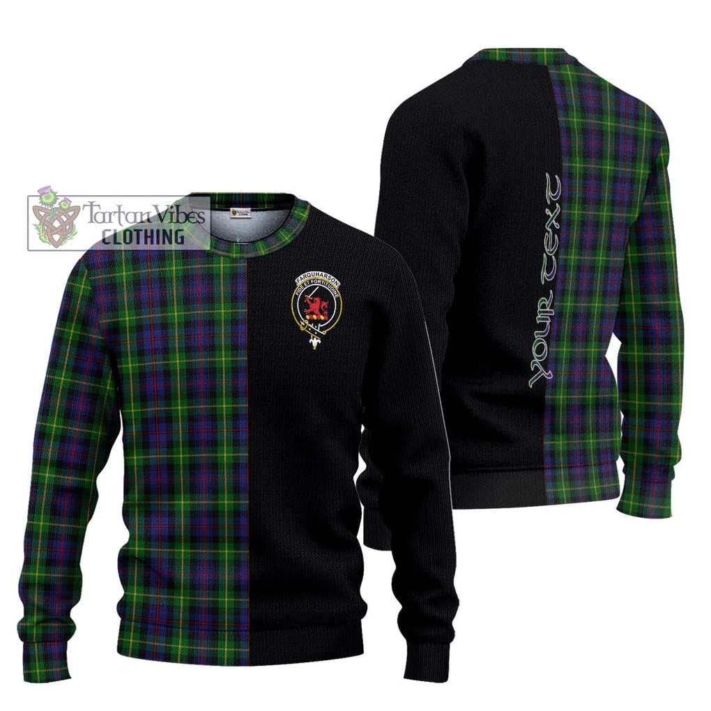 Farquharson Tartan Knitted Sweater with Family Crest and Half Of Me Style Unisex - Tartanvibesclothing Shop