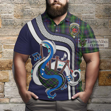 Farquharson Tartan Polo Shirt with Epic Bagpipe Style