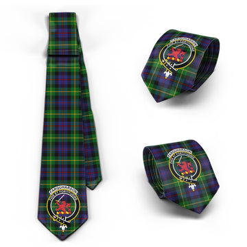 Farquharson Tartan Classic Necktie with Family Crest