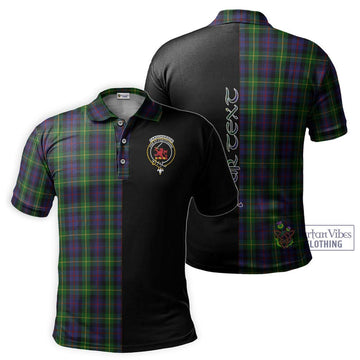 Farquharson Tartan Polo Shirt with Family Crest and Half Of Me Style