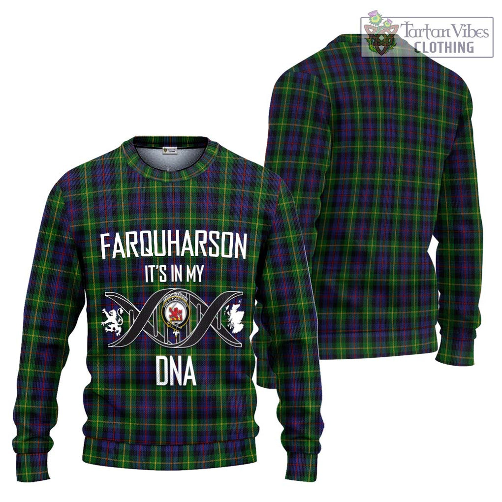 Farquharson Tartan Knitted Sweater with Family Crest DNA In Me Style Unisex - Tartanvibesclothing Shop