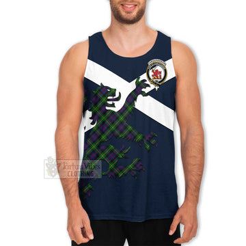 Farquharson Tartan Lion Rampant Men's Tank Top  Proudly Display Your Heritage with Alba Gu Brath and Clan Name