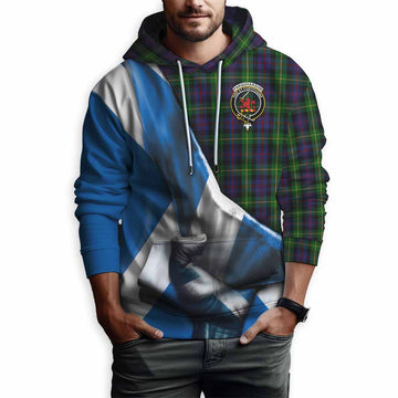 Farquharson Tartan Hoodie with Family Crest Scotland Patriotic Style