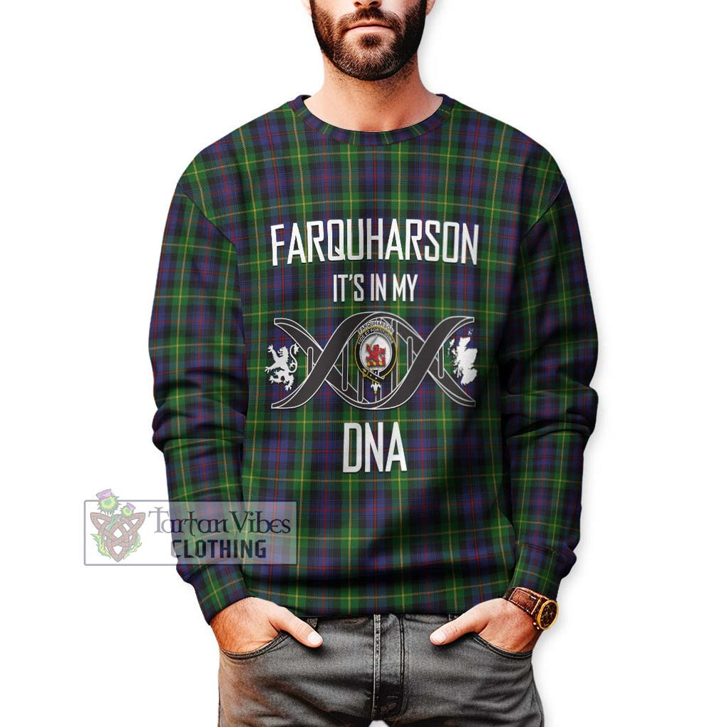 Farquharson Tartan Sweatshirt with Family Crest DNA In Me Style Unisex - Tartanvibesclothing Shop