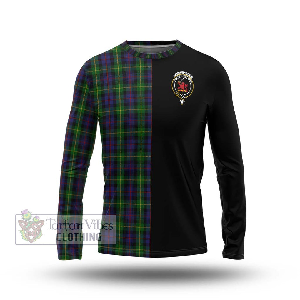 Farquharson Tartan Long Sleeve T-Shirt with Family Crest and Half Of Me Style Unisex - Tartanvibesclothing Shop