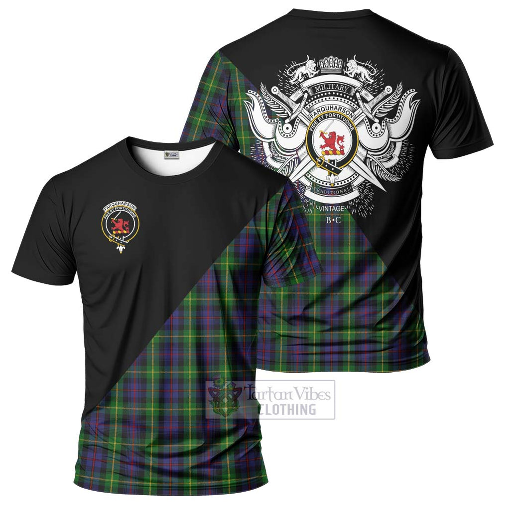 Farquharson Tartan T-Shirt with Family Crest and Military Logo Style Kid's Shirt - Tartanvibesclothing Shop