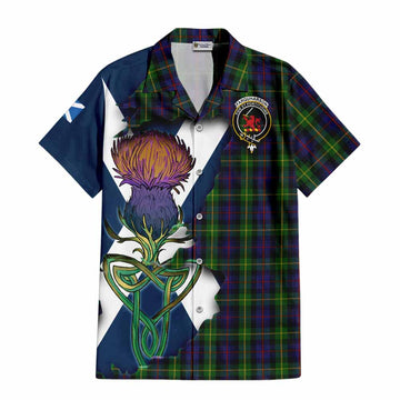 Farquharson Tartan Family Crest Hawaiian Shirt Scottish Thistle Celtic Inspired Kid - Tartan Vibes Clothing
