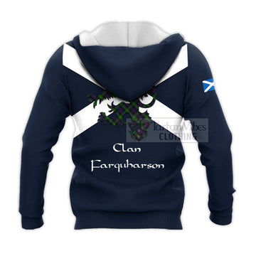 Farquharson Tartan Lion Rampant Knitted Hoodie Proudly Display Your Heritage with Alba Gu Brath and Clan Name