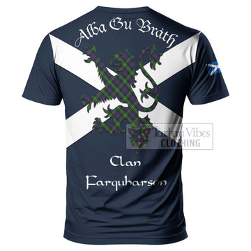 Farquharson Tartan Lion Rampant T-Shirt Proudly Display Your Heritage with Alba Gu Brath and Clan Name