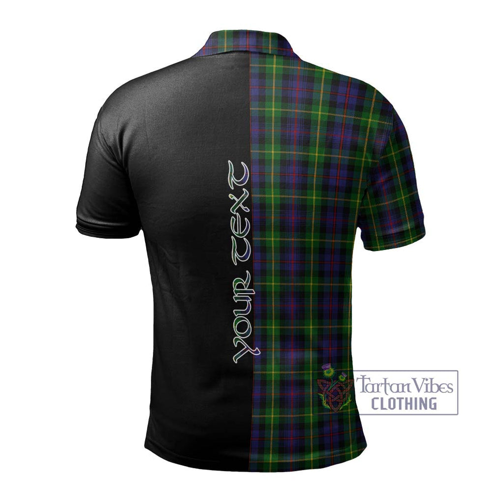 Farquharson Tartan Polo Shirt with Family Crest and Half Of Me Style - Tartanvibesclothing Shop