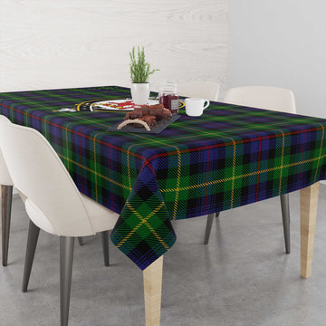 Farquharson Tartan Tablecloth with Family Crest