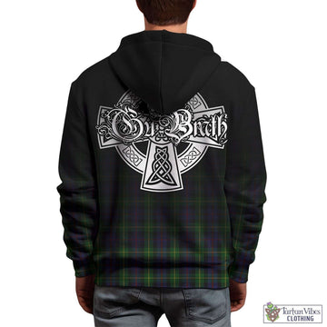 Farquharson Tartan Hoodie Featuring Alba Gu Brath Family Crest Celtic Inspired