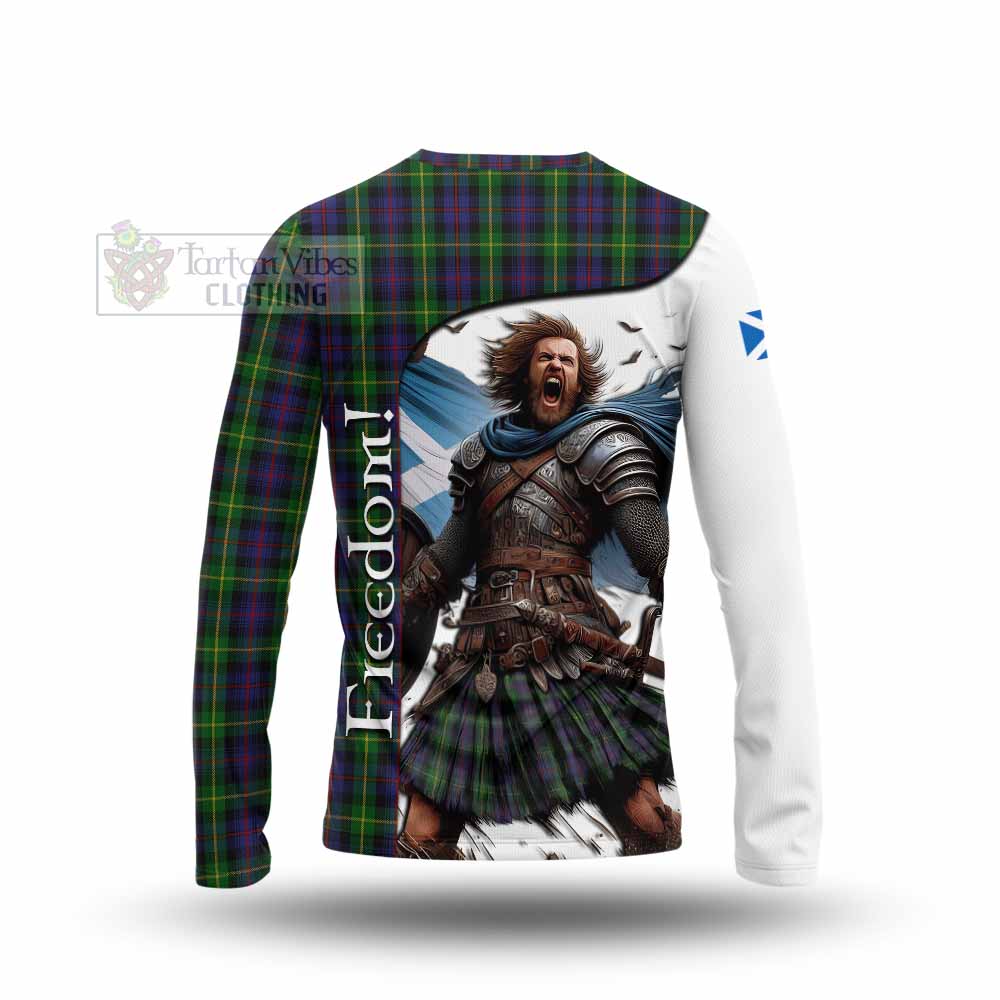 Tartan Vibes Clothing Farquharson Crest Tartan Long Sleeve T-Shirt Inspired by the Freedom of Scottish Warrior