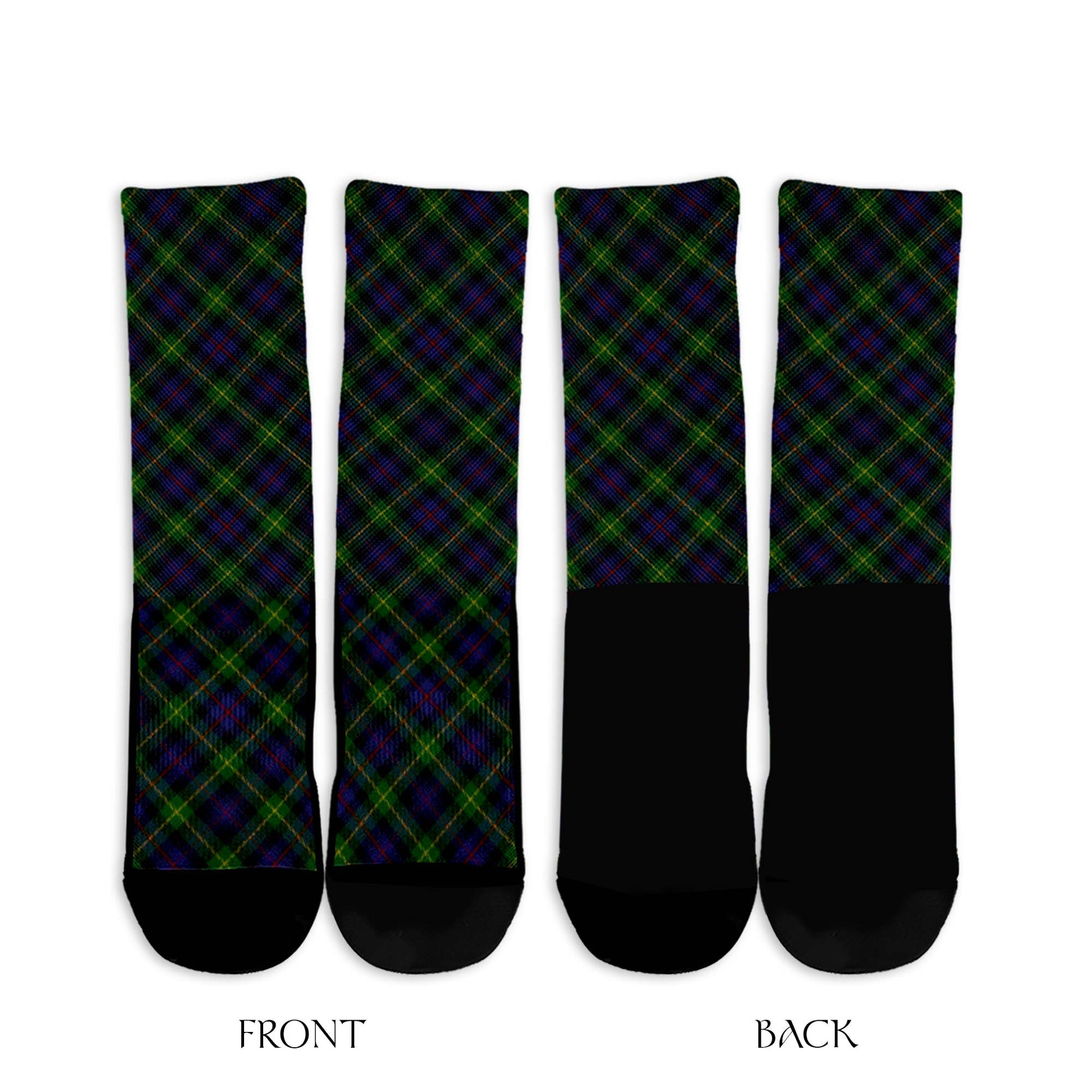 Farquharson Tartan Crew Socks Cross Tartan Style - Tartanvibesclothing