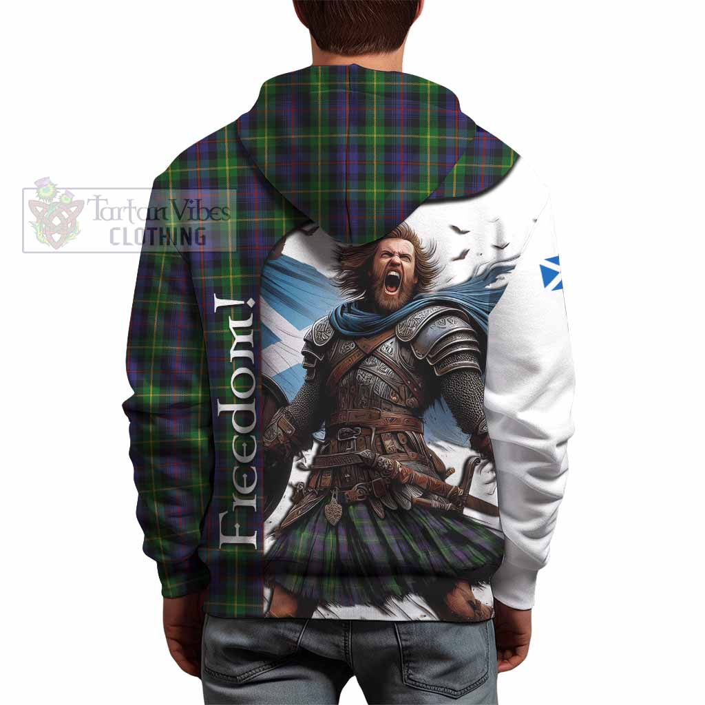 Tartan Vibes Clothing Farquharson Crest Tartan Hoodie Inspired by the Freedom of Scottish Warrior