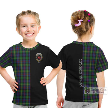 Farquharson Tartan Kid T-Shirt with Family Crest and Half Of Me Style