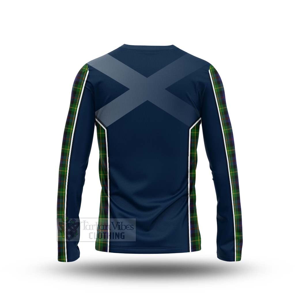 Tartan Vibes Clothing Farquharson Tartan Long Sleeve T-Shirt with Family Crest and Scottish Thistle Vibes Sport Style