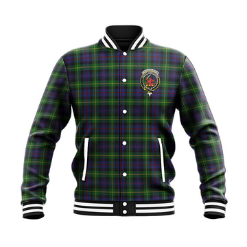 Farquharson Tartan Baseball Jacket with Family Crest