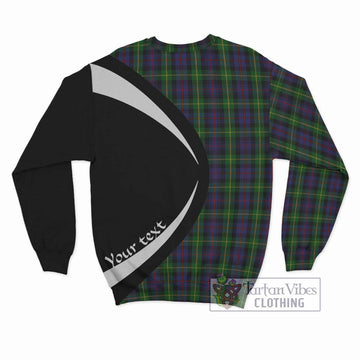 Farquharson Tartan Sweatshirt with Family Crest Circle Style