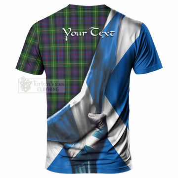 Farquharson Tartan T-Shirt with Family Crest Scotland Patriotic Style - Tartan Vibes Clothing