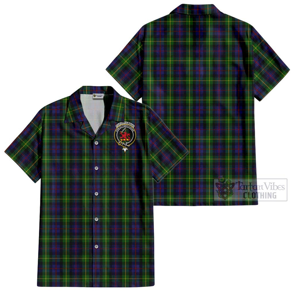 Farquharson Tartan Cotton Hawaiian Shirt with Family Crest Kid - Tartan Vibes Clothing