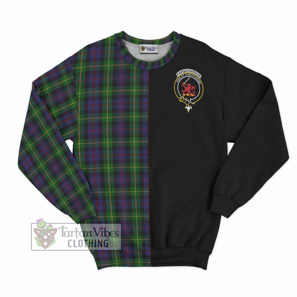 Farquharson Tartan Sweatshirt with Family Crest and Half Of Me Style - Tartanvibesclothing Shop