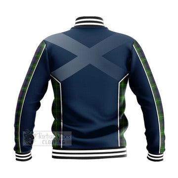 Farquharson Tartan Baseball Jacket with Family Crest and Scottish Thistle Vibes Sport Style