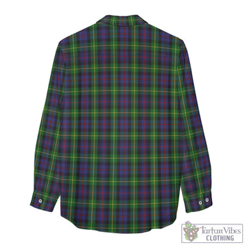 Farquharson Tartan Women's Casual Shirt with Family Crest